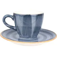 Bonna Aura Dusk - Tasses à espresso et soucoupes - 80 cc - Porcelaine - set de 6 pièces