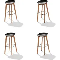 Veba Keeve – Tabourets de bar empilables avec coques d'assise basses, lot de 4