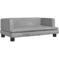 The Living Store Lit pour chien Gris clair 80x45x30 cm Velours