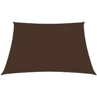 The Living Store Voile d'ombrage Oxford Tissu Carré 4x4 m Marron
