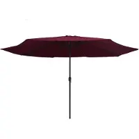 The Living Store Parasol avec mât métallique 400 cm rouge bordeaux
