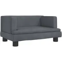 The Living Store lit pour chien gris foncé 60x40x30 cm velours