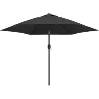 The Living Store Parasol avec mât métallique 300 cm Anthracite