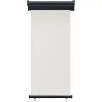 The Living Store Store latéral pour balcon 80 × 250 cm blanc crème