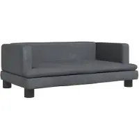 The Living Store Lit pour chien gris foncé 80x45x30 cm velours