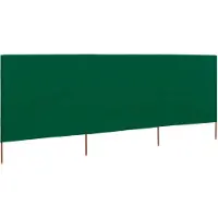 The Living Store Tissu brise-vent 3 pièces 400 x 160 cm Vert