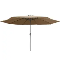The Living Store Parasol avec mât métallique 400 cm Taupe