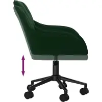 The Living Store Chaise de salle à manger 2 pcs. Pivotant Vert foncé Velours
