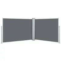 The Living Store Store latéral extensible Anthracite 120 x 1000 cm