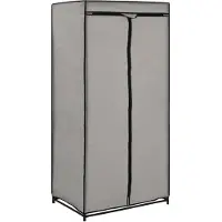 The Living Store Kleiderschrank Grau 75×50×160 cm