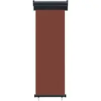The Living Store Store latéral de balcon 65x250 cm Marron