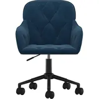 The Living Store Chaise de salle à manger 2 pcs. Pivotant Bleu Velours