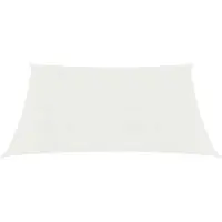The Living Store Voile d'ombrage 160 g/m² Blanc 2,5x3 m HDPE