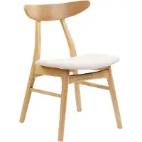 Beliani Ensemble de 2 chaises de salle à manger Lynn Wood Light Beige Lumarko