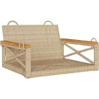 vidaXL Balancelle beige 63x62x40 cm résine tressée