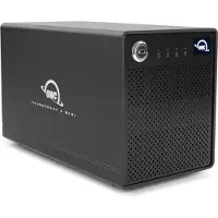 OWC ThunderBay 4 mini (2.5"), Boîtier pour disques durs, Noir