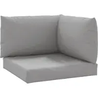 vidaXL Coussin pour palette 3 pcs. Gris Tissu Oxford