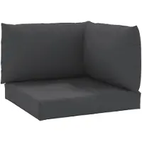 vidaXL Coussins de palette lot de 3 noir tissu oxford