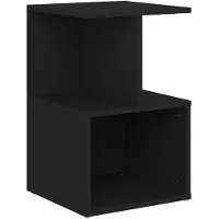 vidaXL Table de chevet noir 35x35x55 cm bois ingénierie
