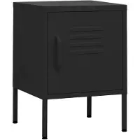 vidaXL Table de chevet Noir 35x35x51 cm Acier