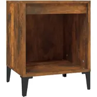 vidaXL Table de chevet Chêne fumé 40x35x50 cm