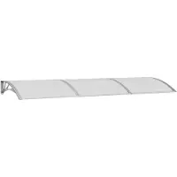 vidaXL Auvent de porte Gris 300x100 cm Polycarbonate