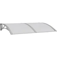 vidaXL Auvent de porte Gris 150x100 cm Polycarbonate