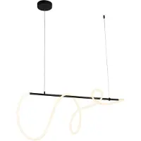 QAZQA Suspension design noire avec LED à 3 niveaux de luminosité - Danisha