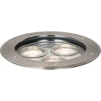 QAZQA Ensemble de 3 spots de sol modernes en acier 3 lumières IP65 - Tribus