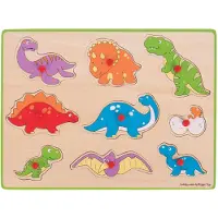 Bigjigs Puzzle en bois Dinosaures, Big Jigs