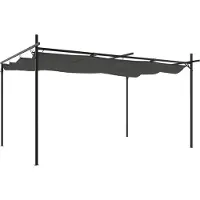 vidaXL Pergola avec toit coulissant anthracite 395x292x230 cm