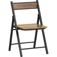 SoBuy Chaise pliante - Moderne - Max. 150 kg - 46 x 48 x 80 cm - Marron / Noir