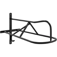 vidaXL Porte-selle mural noir fer