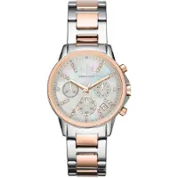 Armani Exchange Montre à affichage analogique or rose / argent