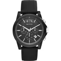 Armani Exchange Montre à affichage analogique gris / noir / argent