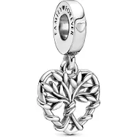 Pandora Charm - - Pendentif Arbre Généalogique - Argent 925 - Coeur - Gravure Family Forever