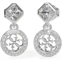 GUESS Jube04154 4g Crush Earrings Argenté Femme