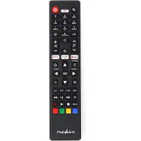 Nedis Remote de remplacement | Convient pour: TCL / Thomson | Fixé | 1 appareil | Bouton Amazon Prime / Netflix / Bouton YouTube | Infrarouge | Noir