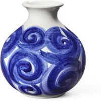 Kähler Tulle-h10.5 Cm Ceramic Vase Bleu