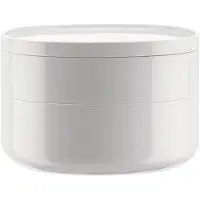 Alessi Birillo Récipients pour salle de bains, Blanc