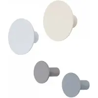 Blomus Lot de 4 crochets muraux Ponto Pat res rondes en 4 couleurs (Tradewinds)