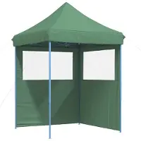 vidaXL Tente de réception pliable Pop-Up avec 2 parties latérales vert