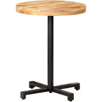 vidaXL Table de bistrot ronde Ø60x75 cm Bois de manguier rugueux