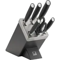 Zwilling All Star 1022760, set de couteaux 7 pièces avec bloc à couteaux, anthracite/argenté