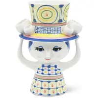 Bjørn Wiinblad Lady-h20.5 Cm Ceramic Vase Multicolore