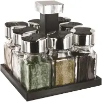 Northio Support à épices rotatif avec 8 pots à épices