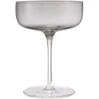 Blomus FUUMI Champagnergläser mit Untertasse, Rauchglas, 4 Stück., Verres à vin, Gris