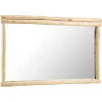 Macabane WILL - Miroir rectangulaire en branches de bois de teck naturel