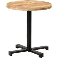 vidaXL Table de bistrot ronde Ø70x75 cm Bois de manguier rugueux