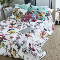 Happy Fiday Home Birds of paradise Housse de couette 200 x 220 cm 100% coton Fabriqué en Europe
